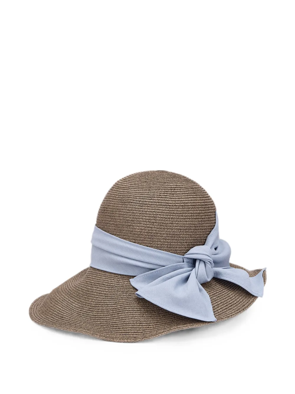Ca4la Yell Braid bow-detail woven hat Grijs
