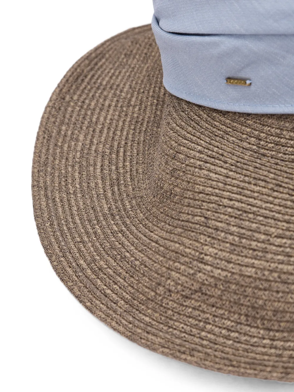 Ca4la Yell Braid bow-detail woven hat Grijs
