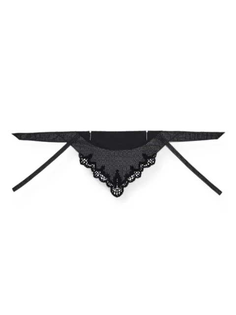 Ca4la crochet-trim embroidered hair accessory