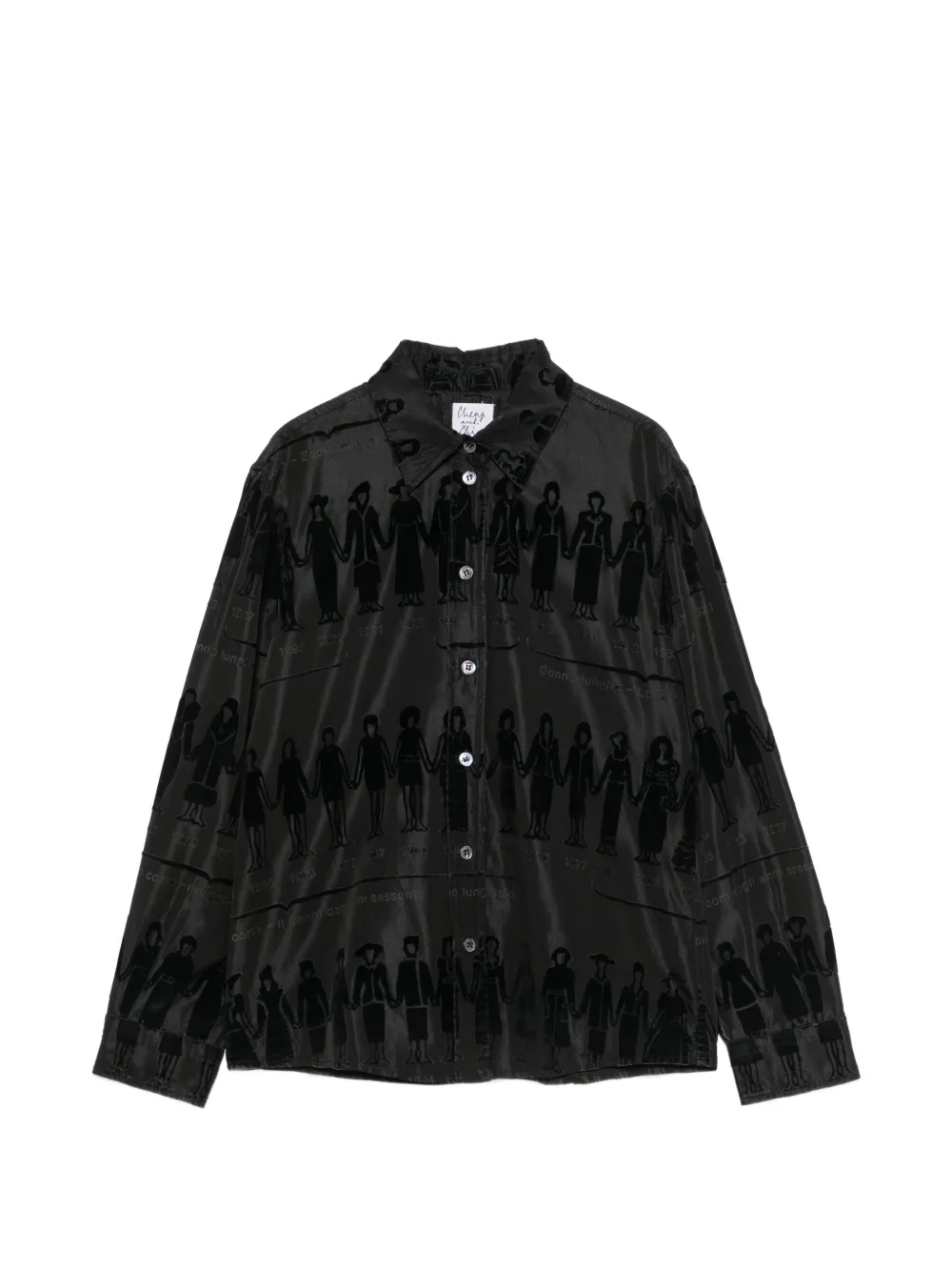 Moschino Pre-Owned chemise manches longues à imprimé graphique (années 2000) - Noir