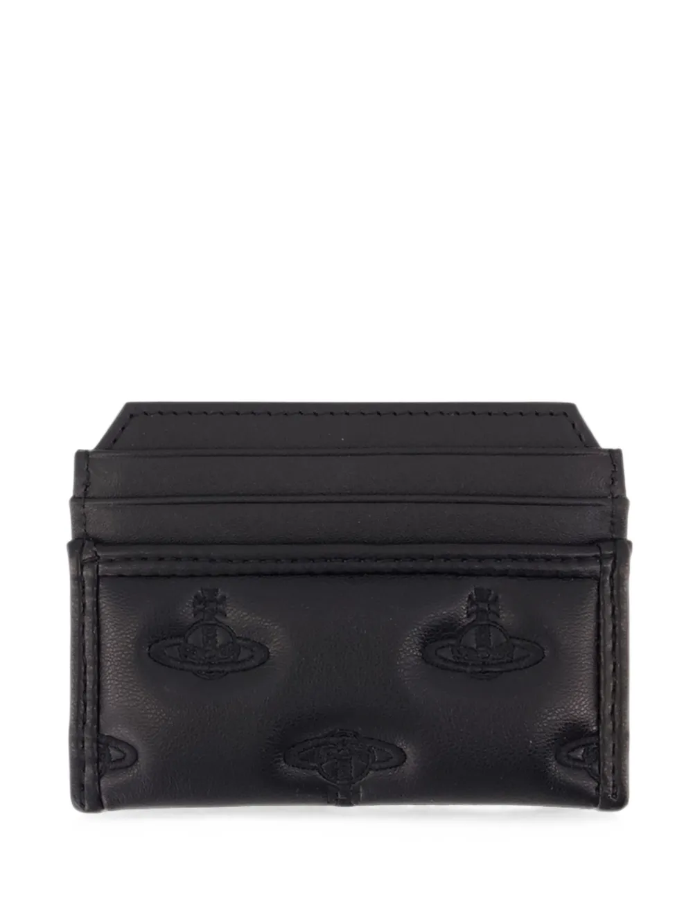 Vivienne Westwood Orb-embossed Card Holder In Black