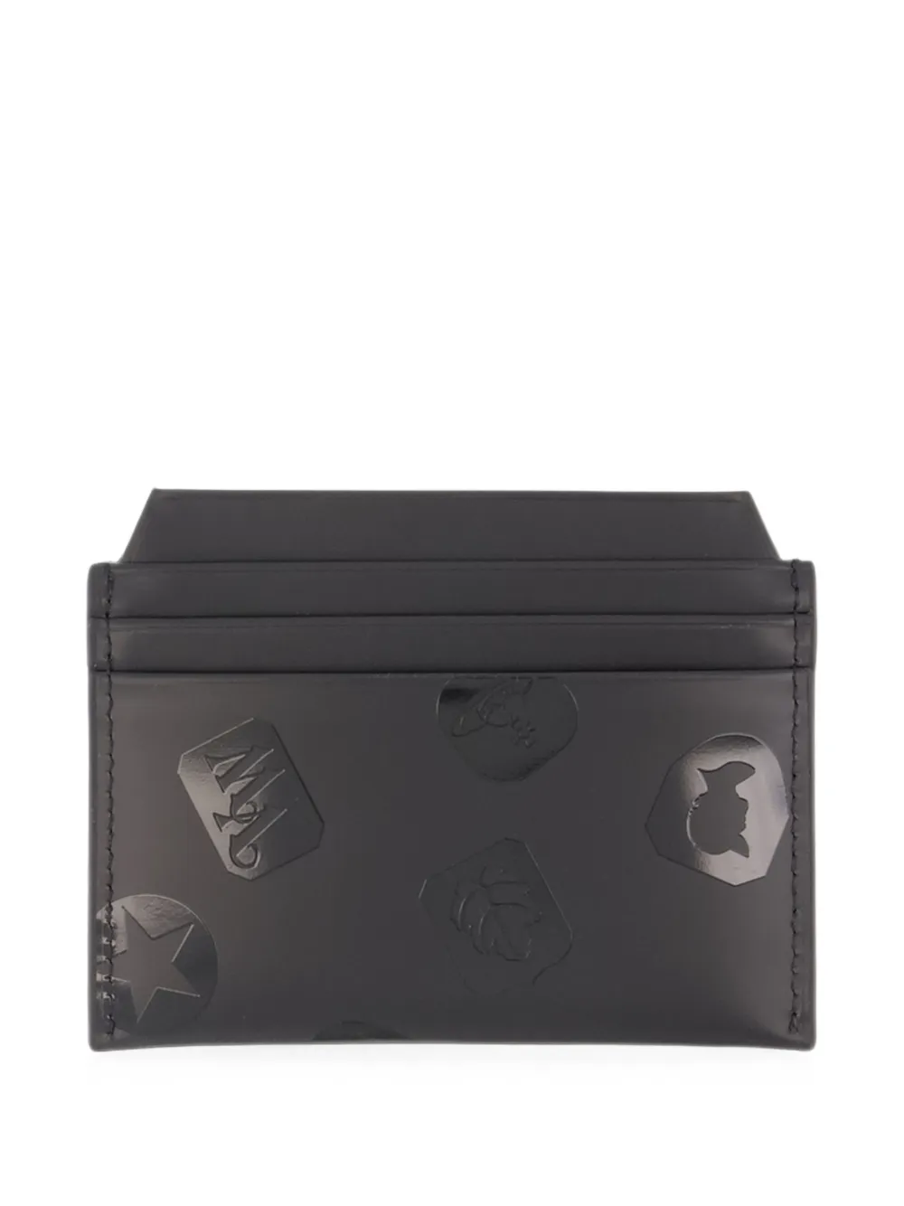 Vivienne Westwood Orb-embossed leather card holder Zwart