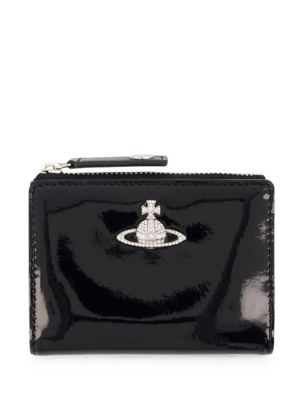 Vivienne Westwood Diamante Orb card holder - Schwarz