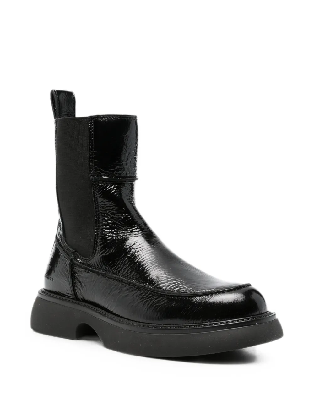 Copenhagen Studios patent-leather ankle boots Zwart
