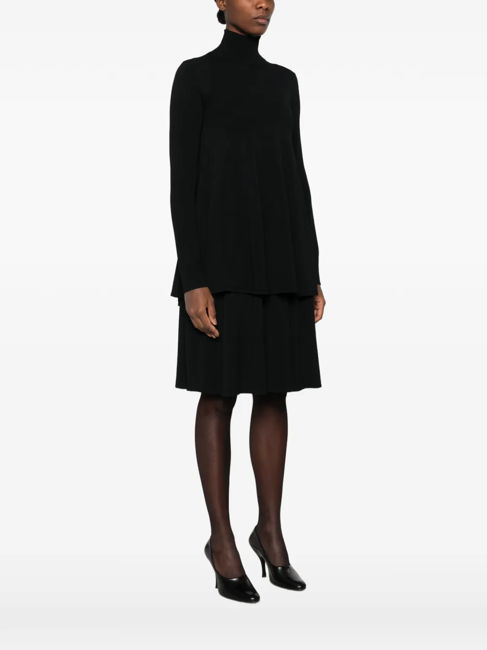 TOTEME Crêpe top met col Zwart