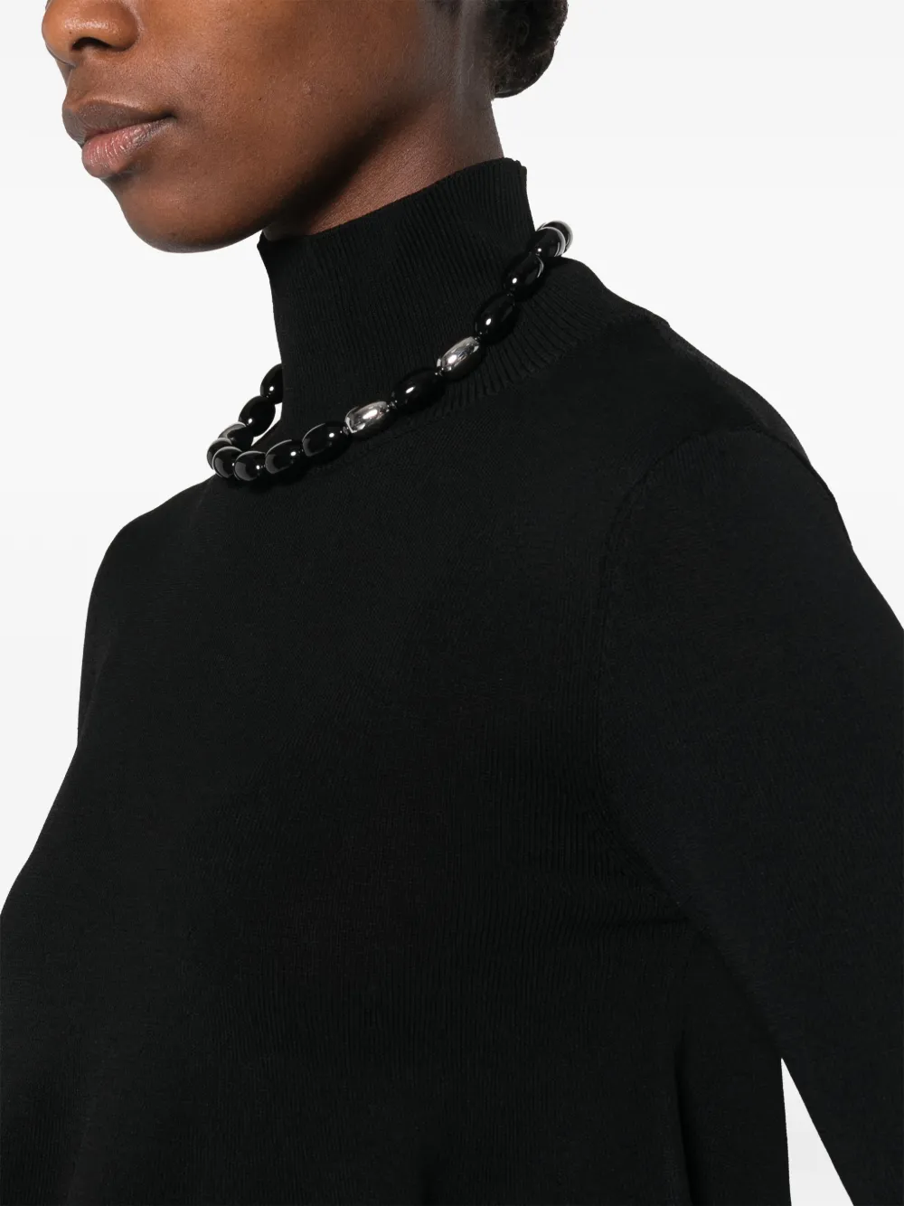 TOTEME Crêpe top met col Zwart