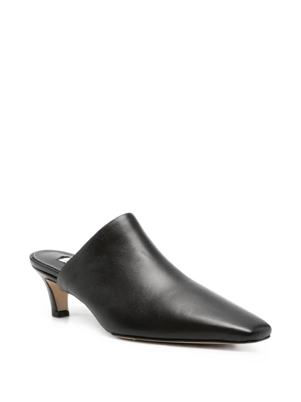TOTEME pointed-toe leather mules Zwart
