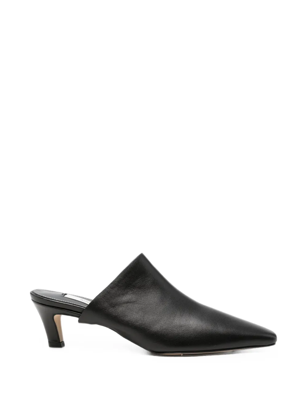 TOTEME pointed-toe leather mules Zwart
