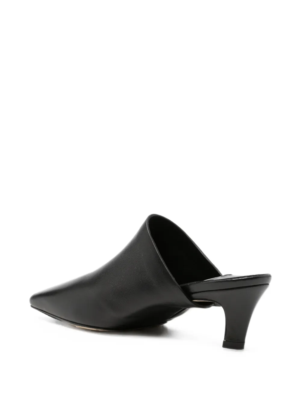 TOTEME pointed-toe leather mules Zwart