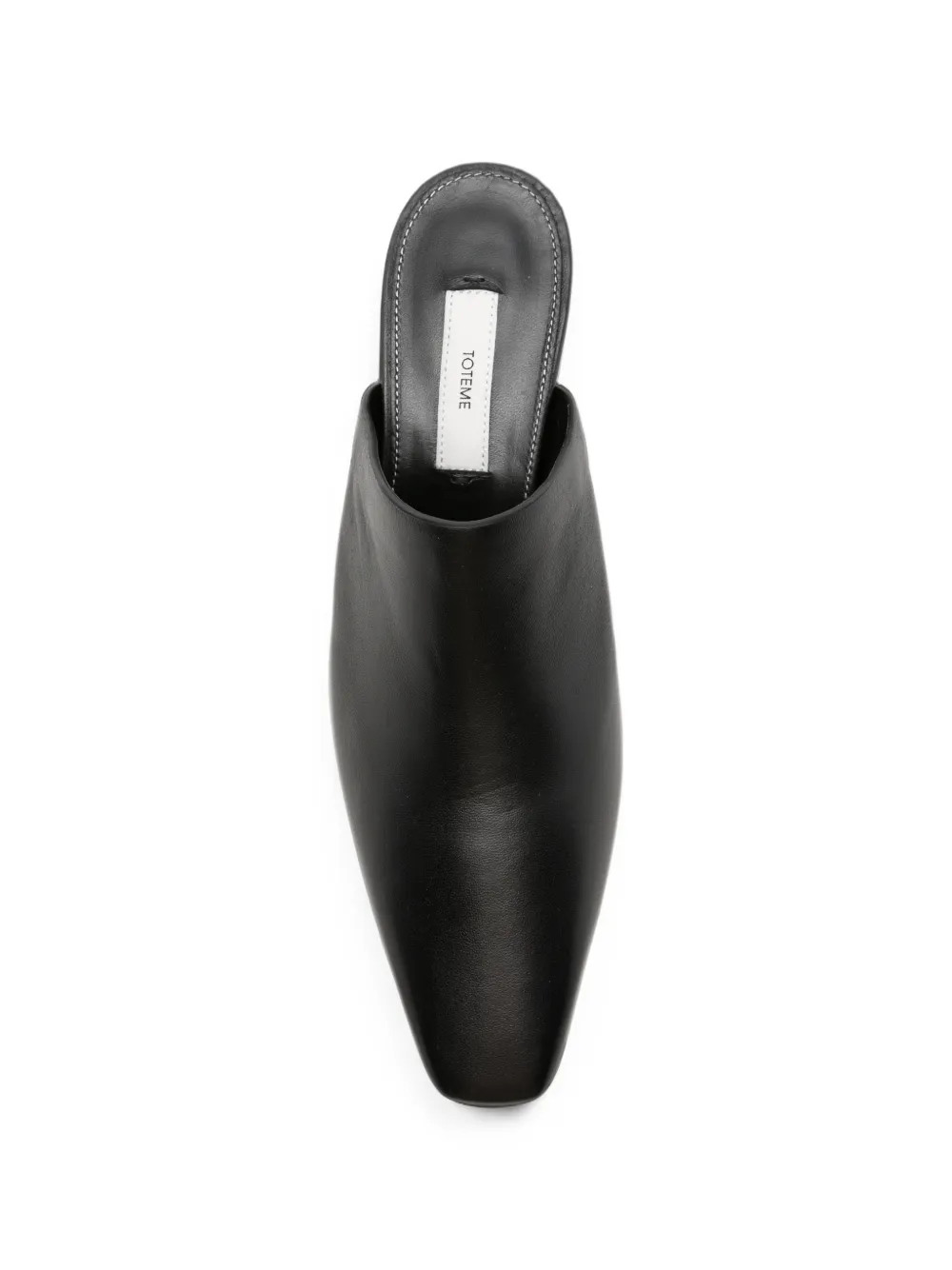 TOTEME pointed-toe leather mules Zwart