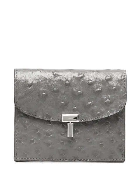 TOTEME T-Lock ostrich-texture wallet