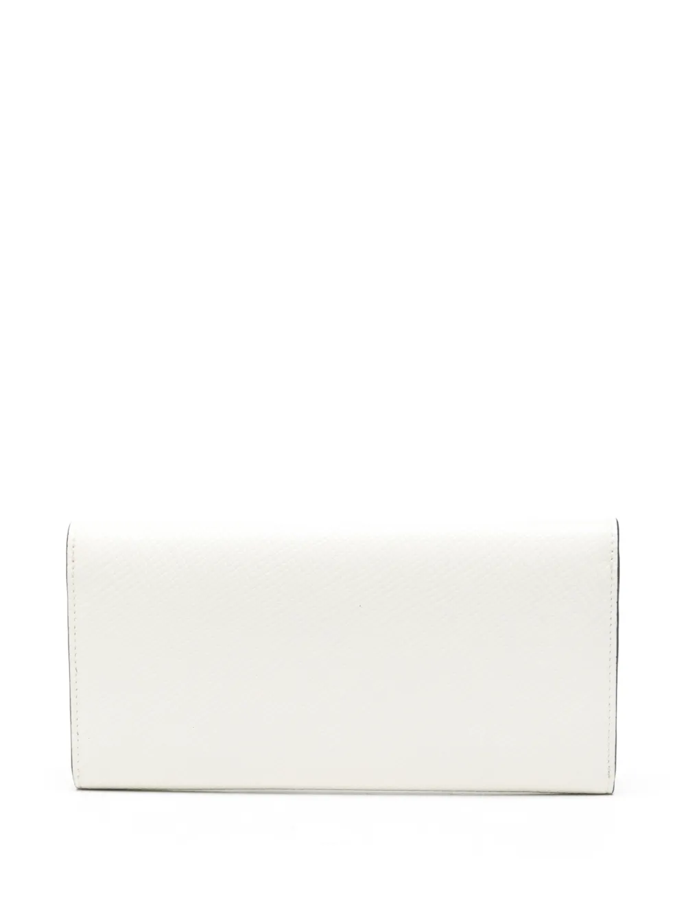 TOTEME T-Lock palmellato-patent wallet Wit