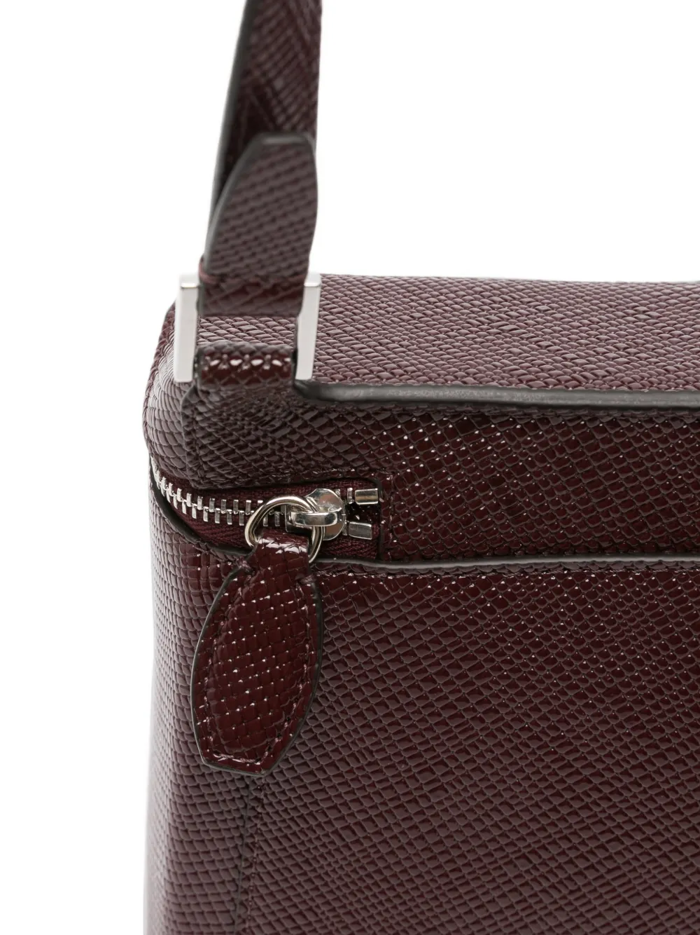 TOTEME Clip palmellato lakleren schoudertas Rood