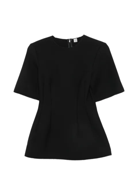 TOTEME Sculptural short-sleeve scuba top