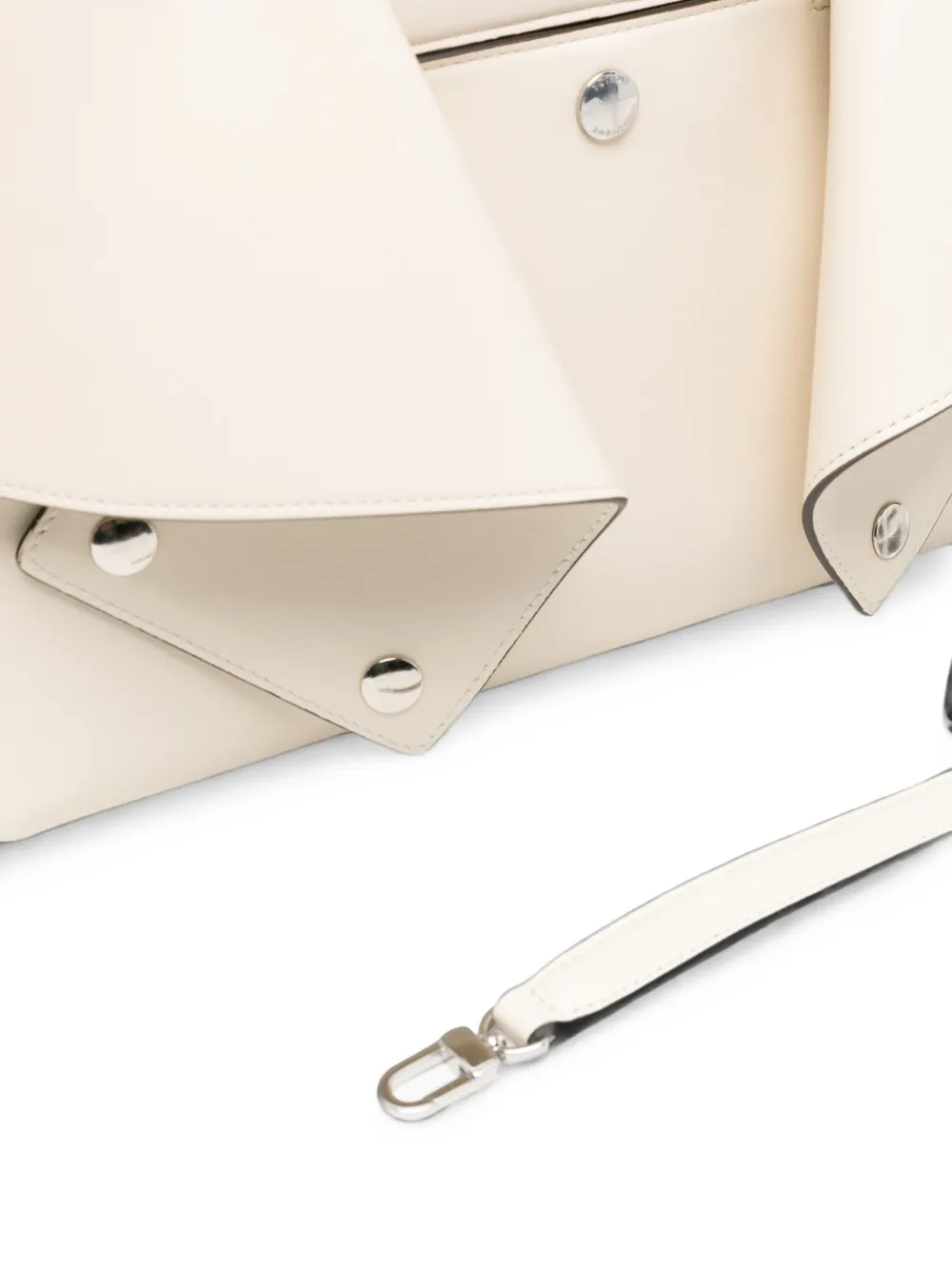 TOTEME Mercer leren shopper Beige