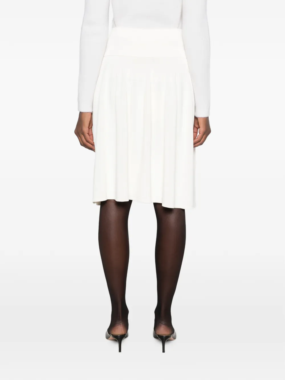 TOTEME Rok met geribbelde taille Beige