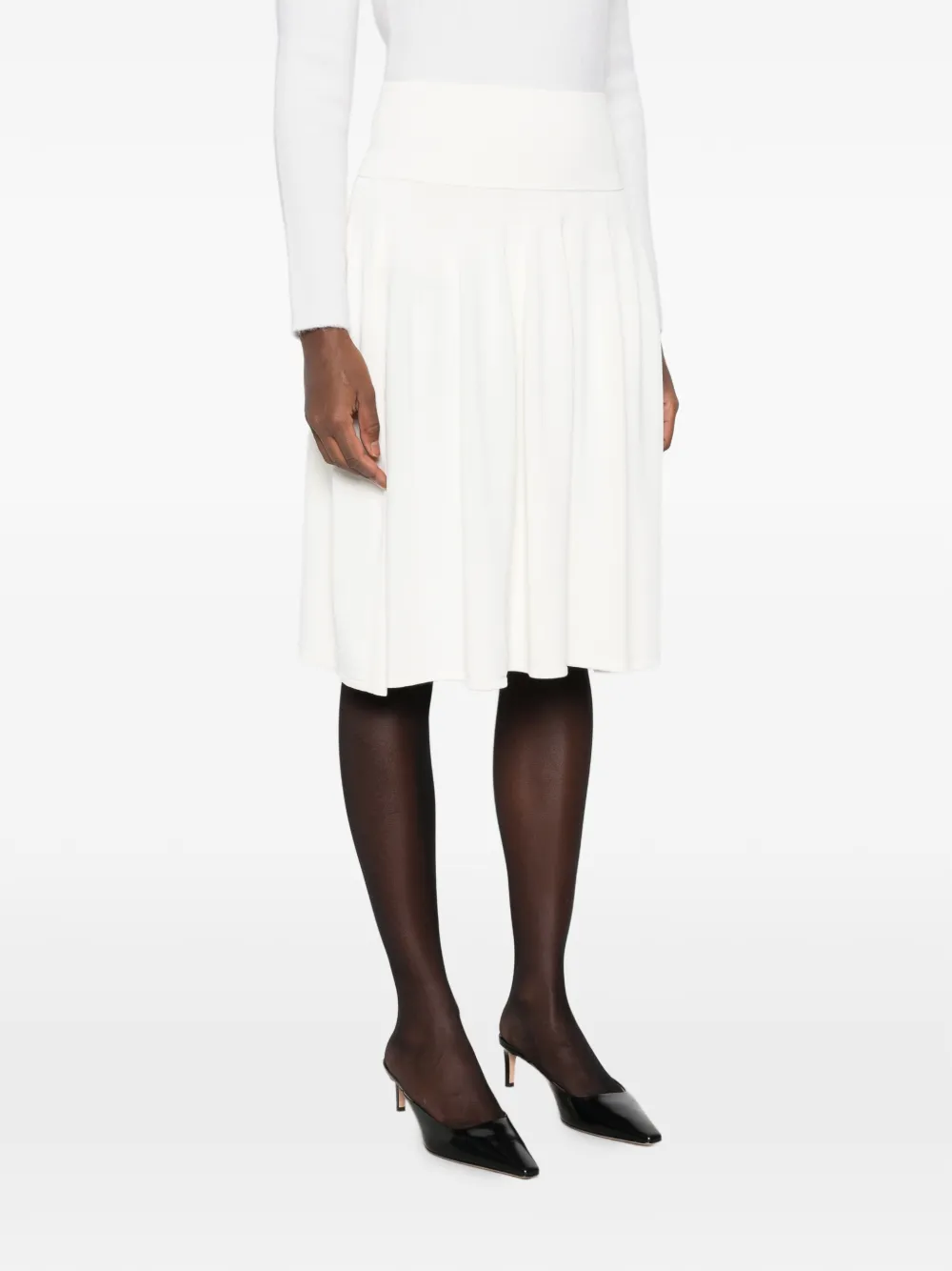 TOTEME Rok met geribbelde taille Beige
