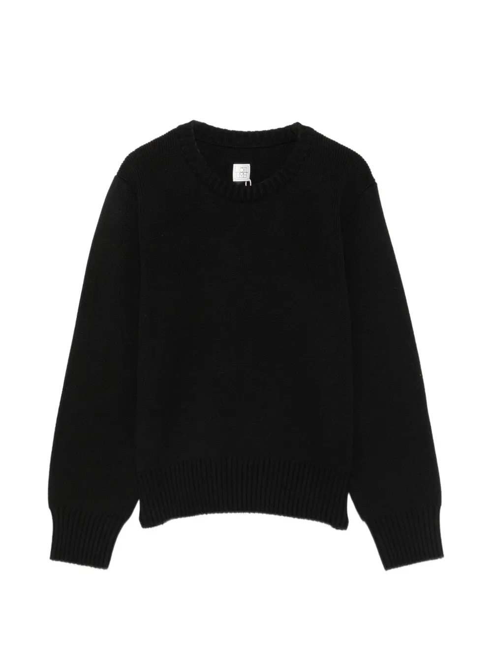 TOTEME cropped cotton sweater - Black