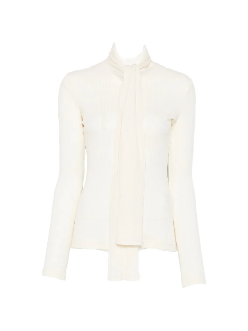 TOTEME ribbed scarf-detail shirt