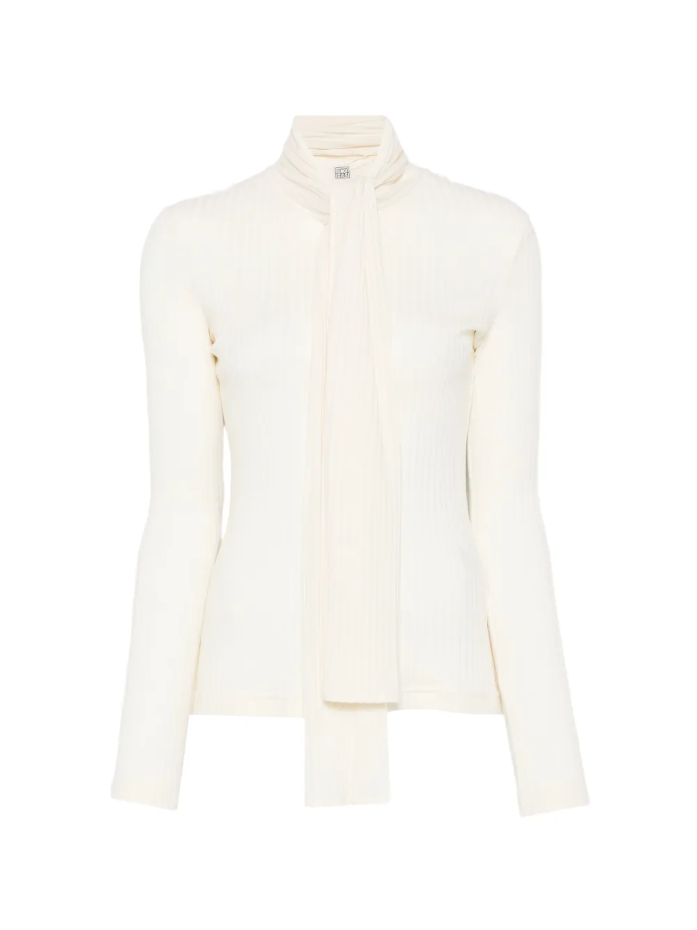 TOTEME ribbed scarf-detail shirt