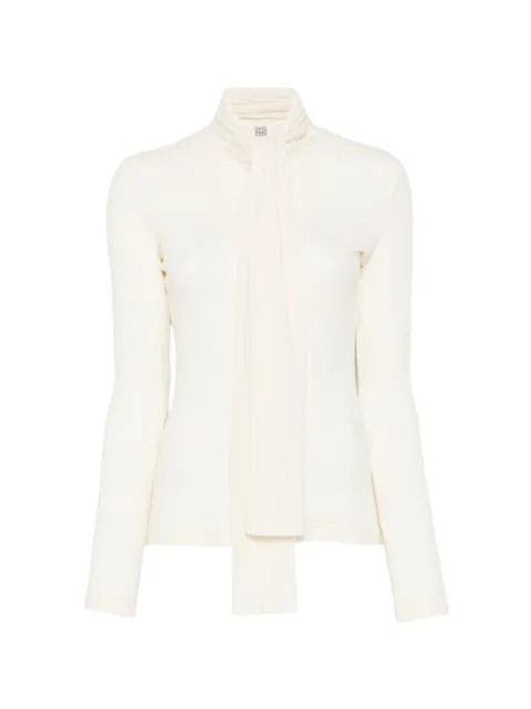 TOTEME ribbed scarf-detail shirt