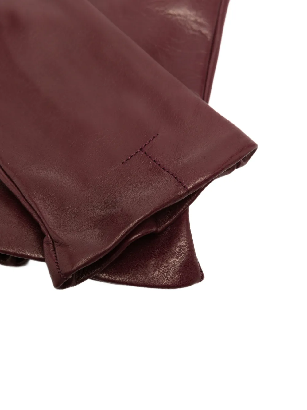 TOTEME T-stitch leather gloves Rood