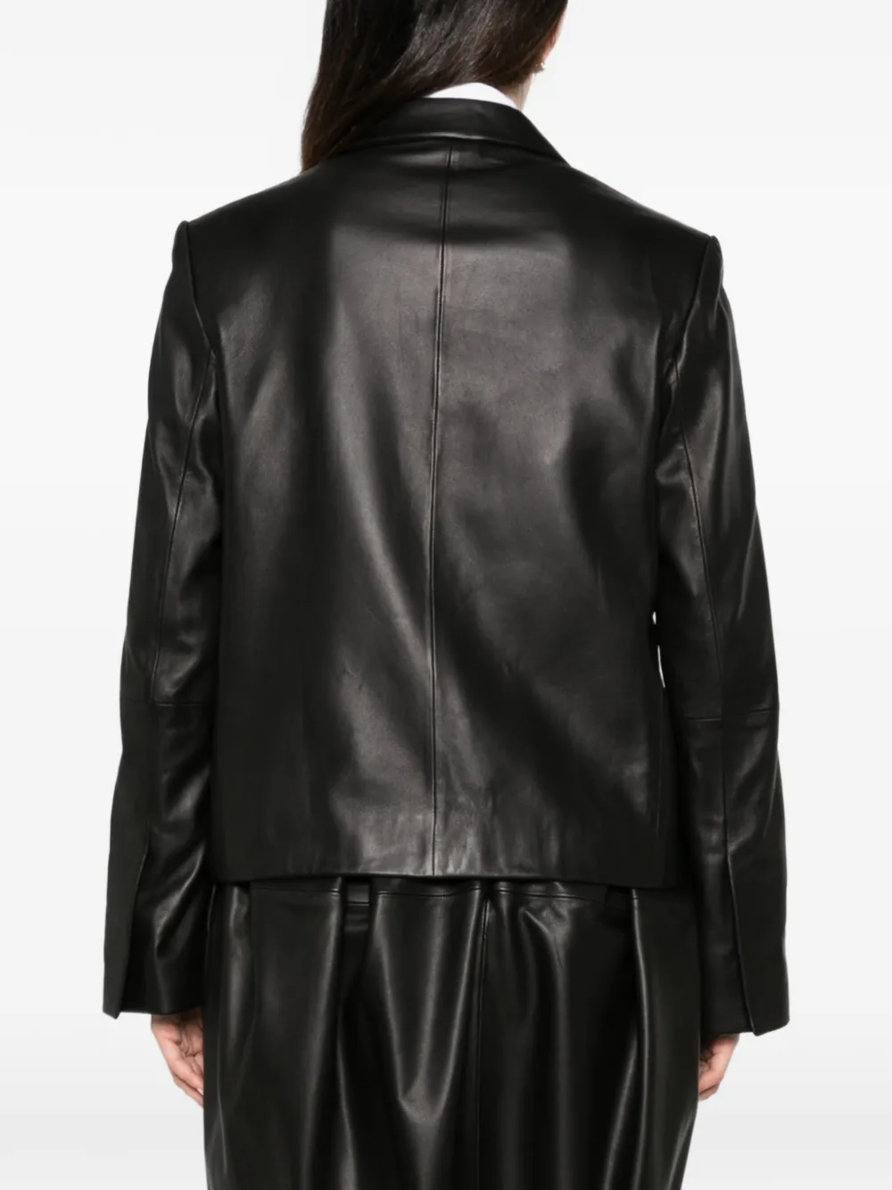 TOTEME Leren blazer Zwart