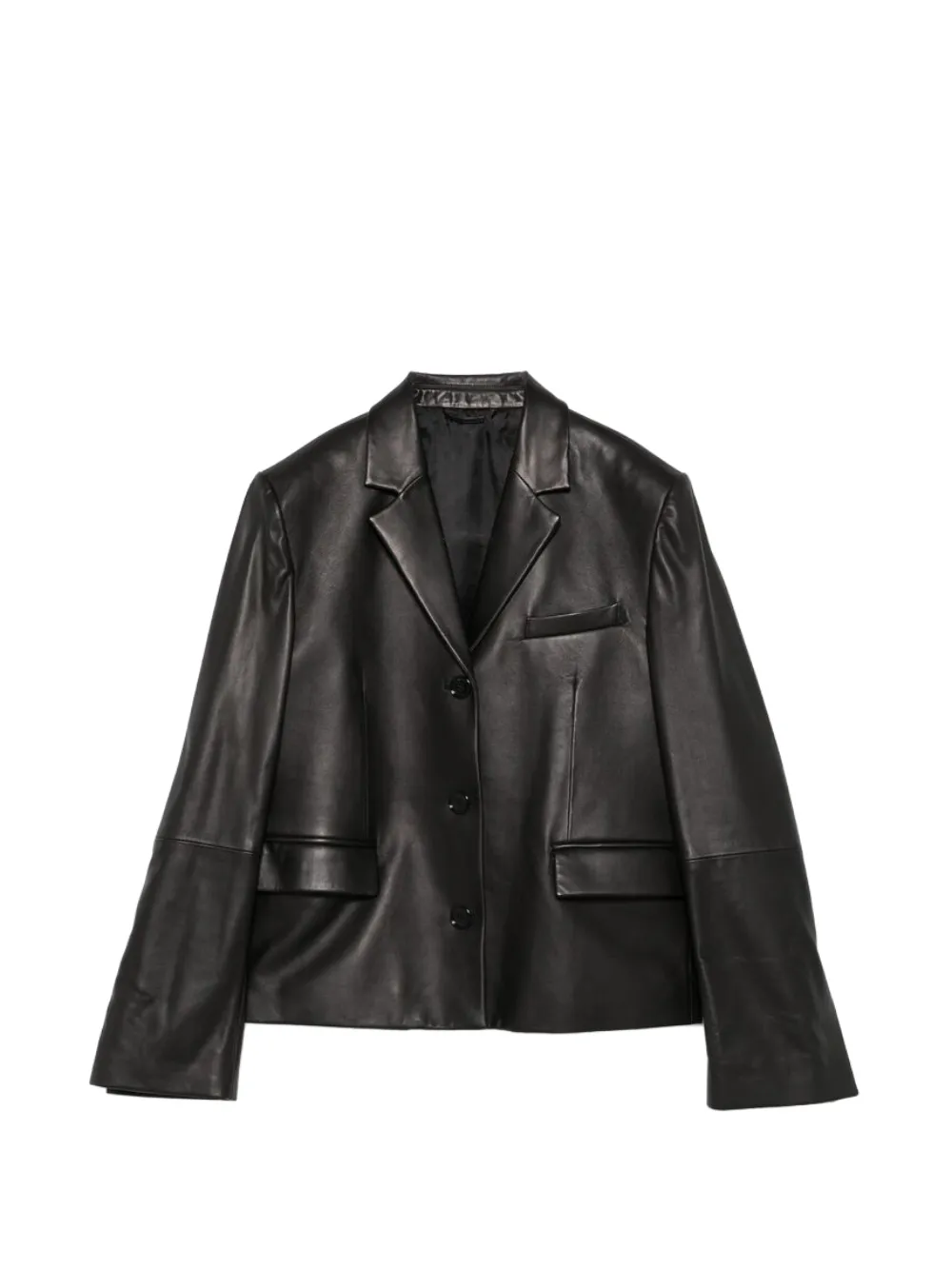 TOTEME Leren blazer Zwart