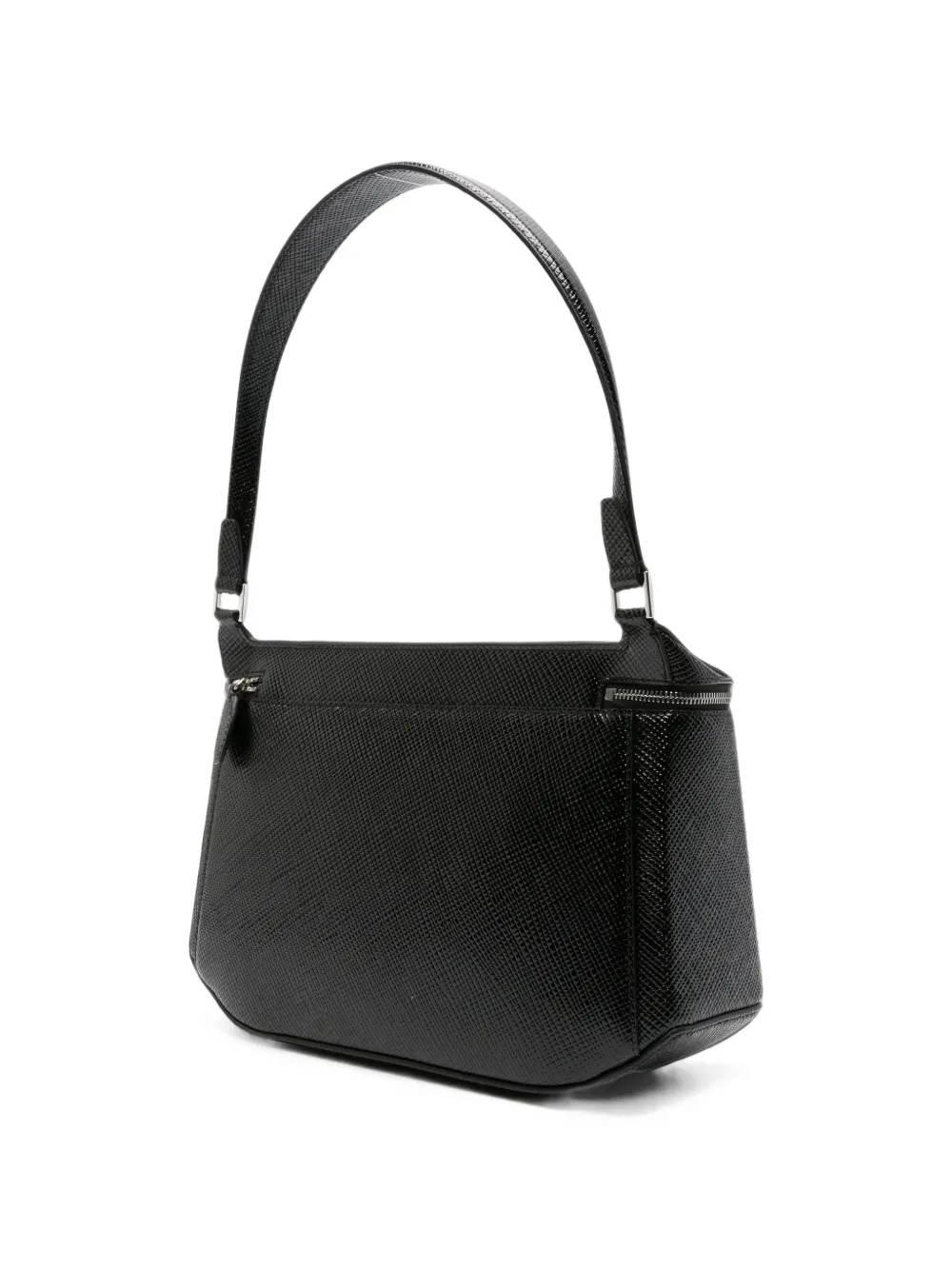 TOTEME Clip palmellato lakleren schoudertas Zwart