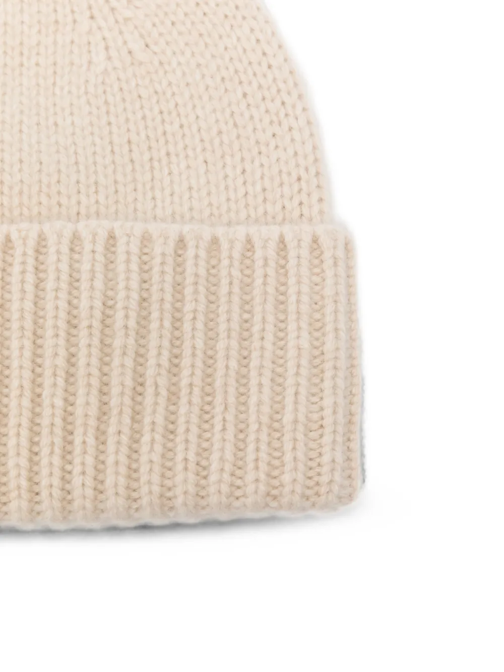 TOTEME ribbed-knit beanie hat Beige
