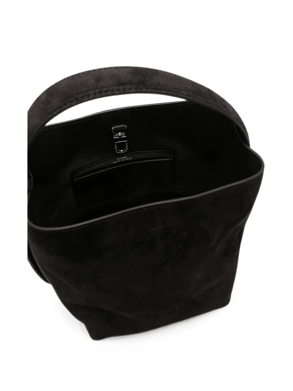 TOTEME Petite suède shopper met ceintuur Zwart