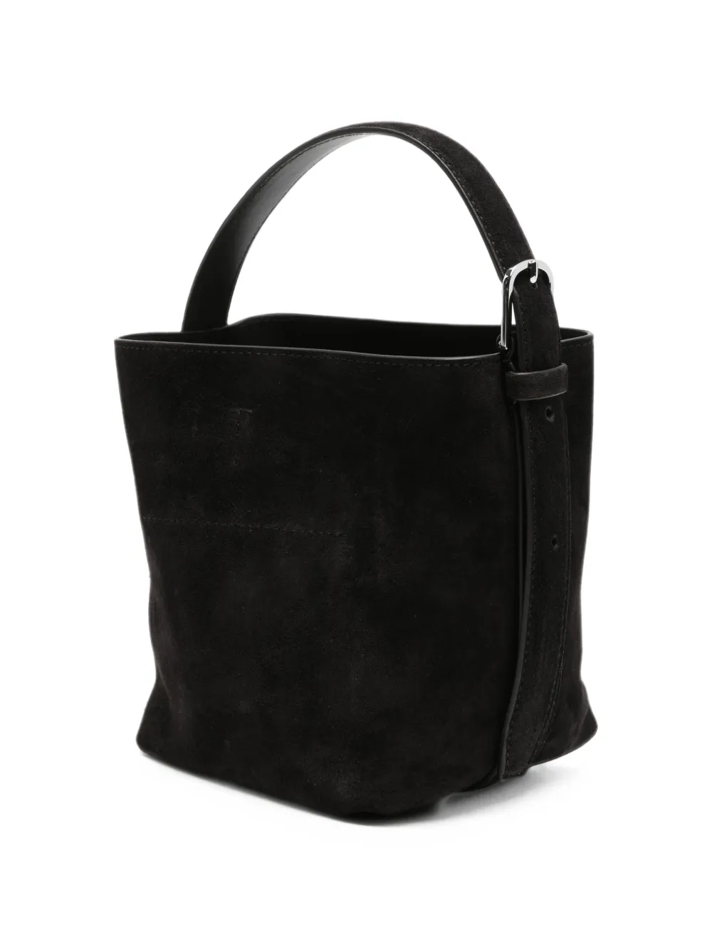 TOTEME Petite suède shopper met ceintuur Zwart