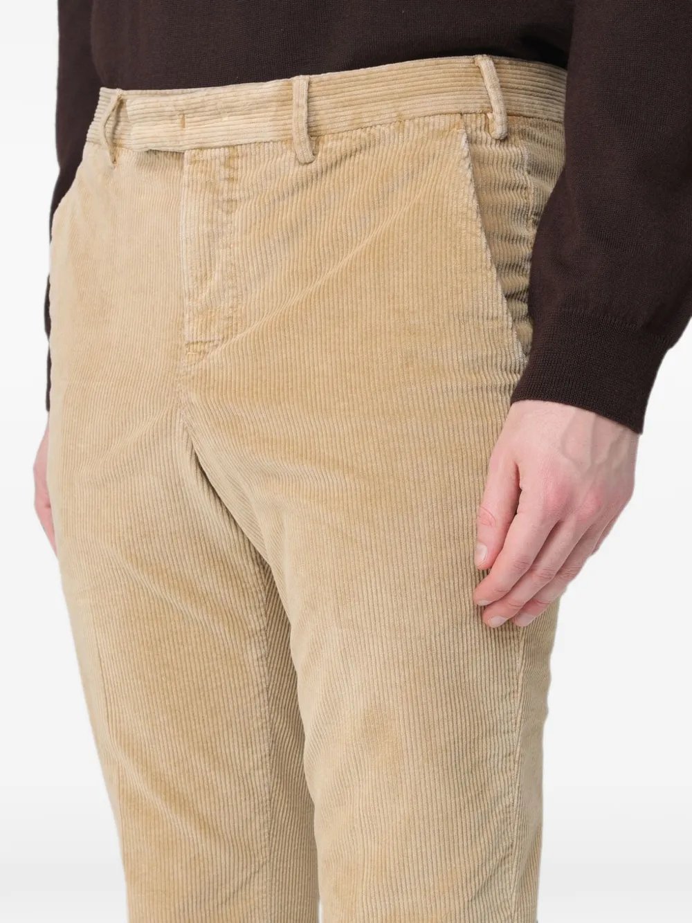 PT Torino Ribfluwelen chino Beige