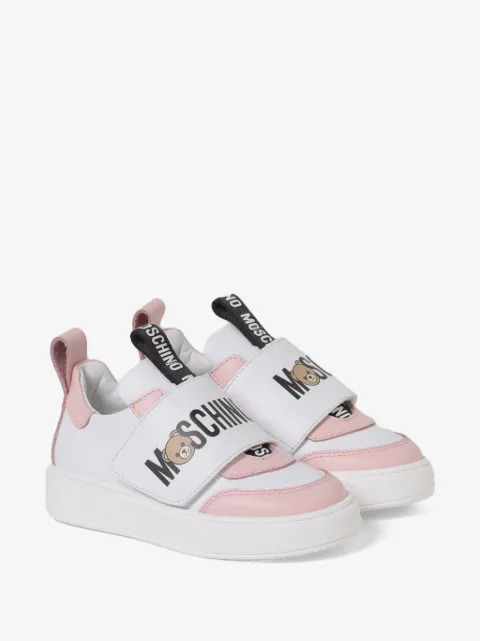 Moschino Kids zapatillas con cierre autoadherente y logo