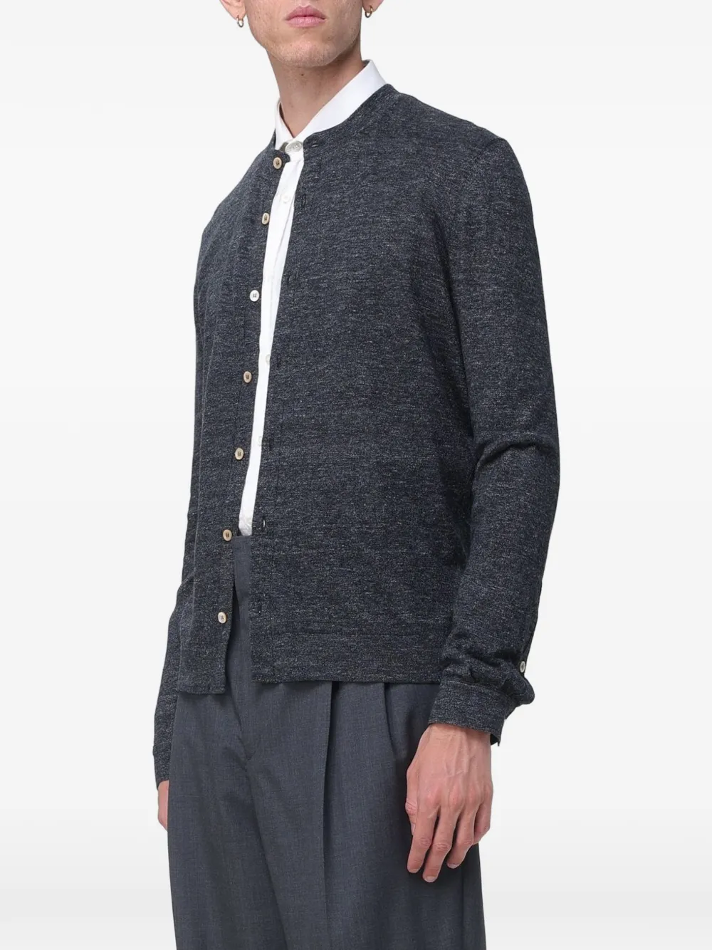 Brunello Cucinelli Trui met knopen aan de voorkant Grijs