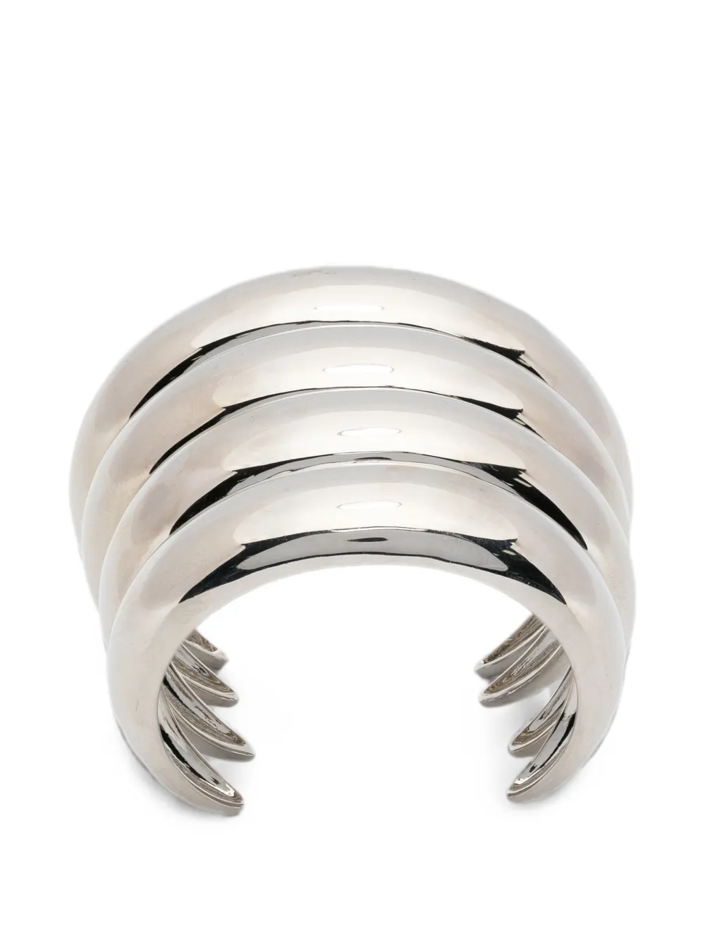 Hugo Kreit chunky layered-effect bracelet - Argento