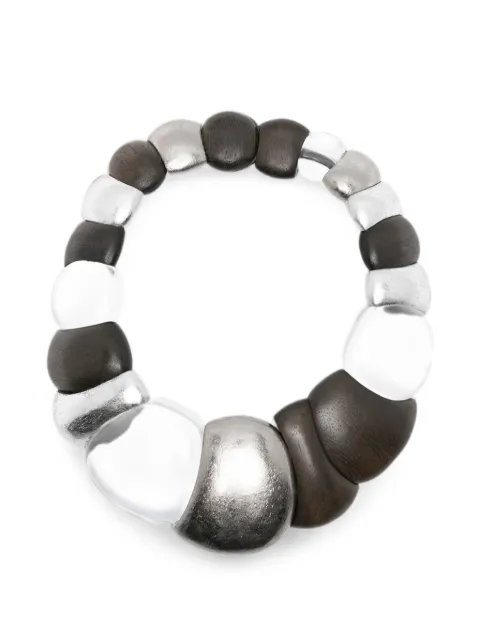 Monies Oria wood-beaded necklace