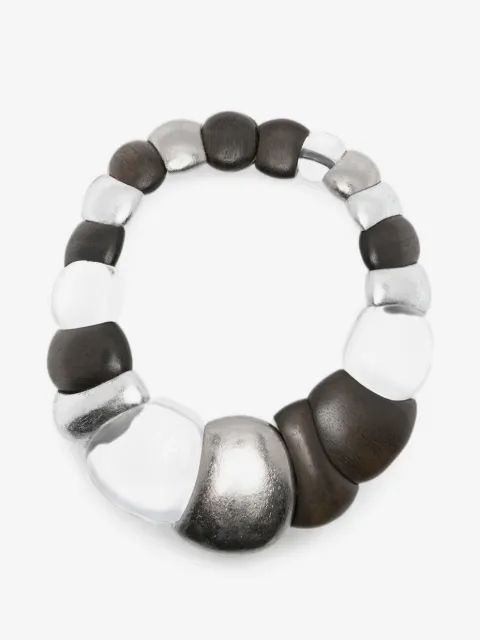 Monies Oria wood-beaded necklace