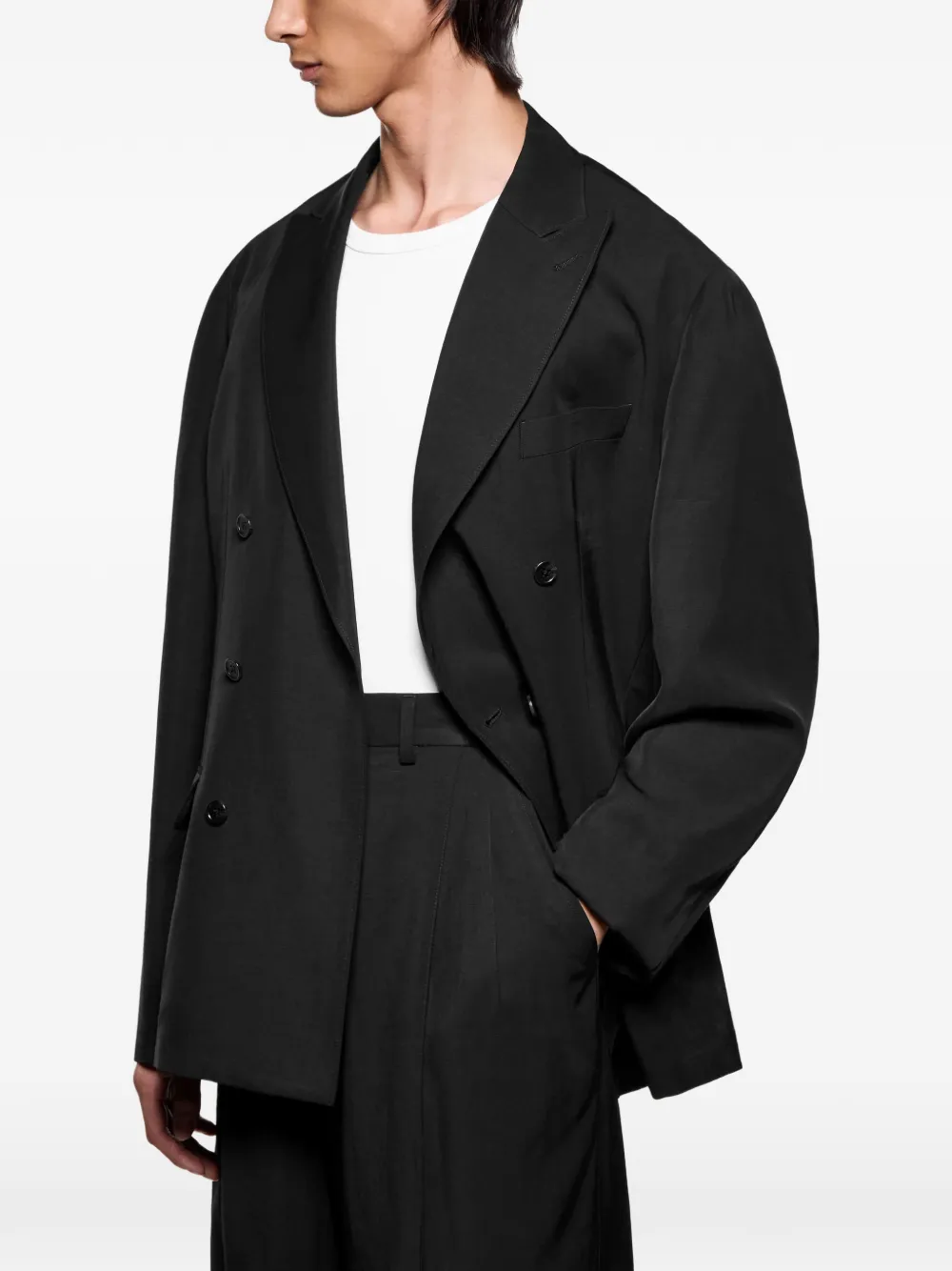 MKI Miyuki Zoku LT double-breasted suit jacket - Nero