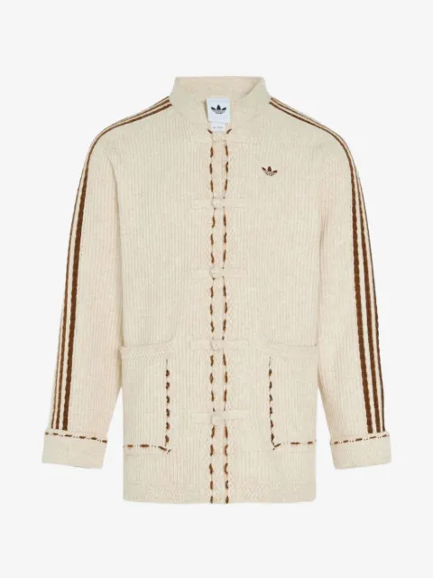 adidas frog-fastening knit jacket