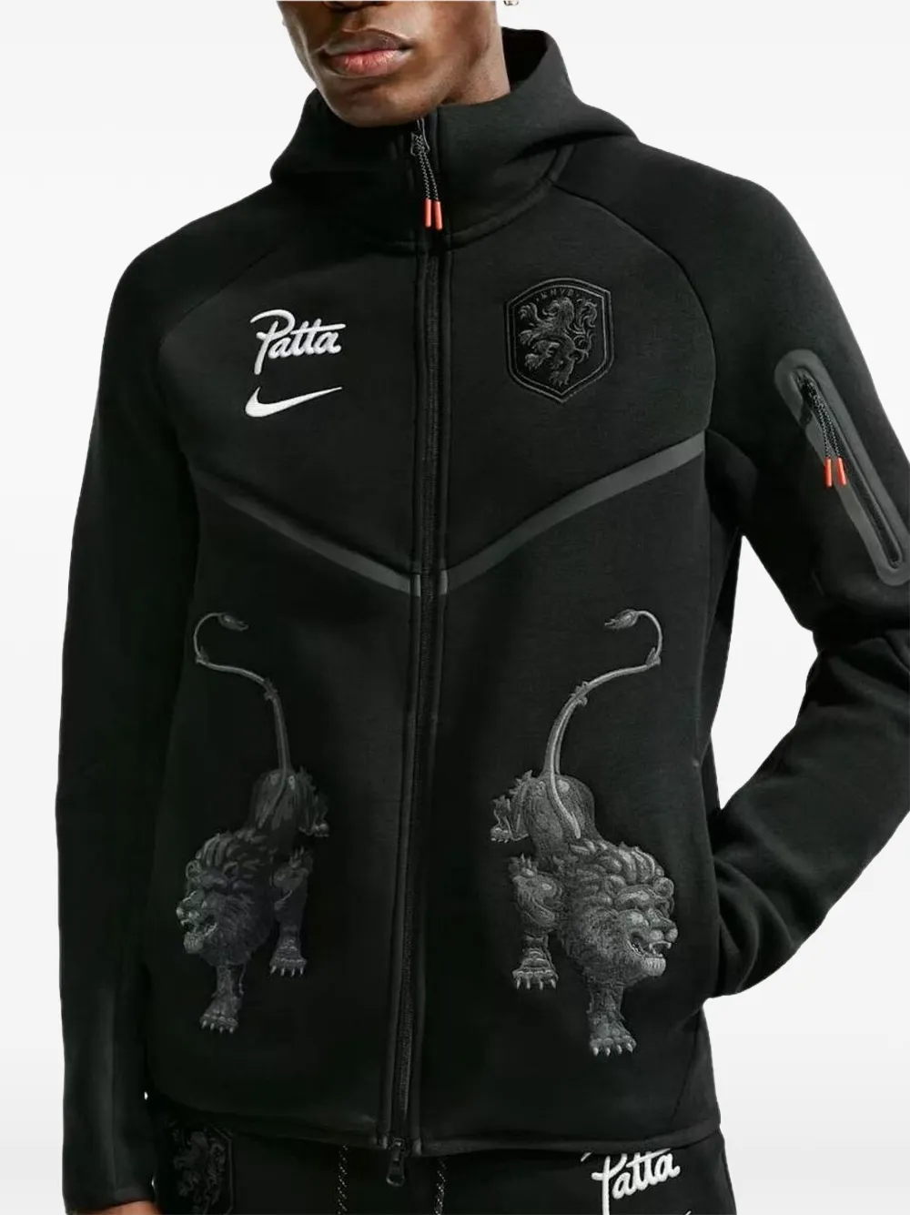 Nike Netherlands x Patta Windrunner hoodie Zwart