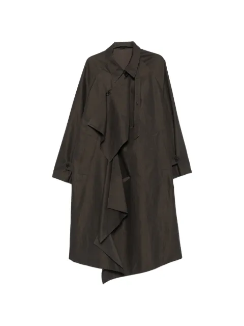 Post Archive Faction asymmetric draped coat