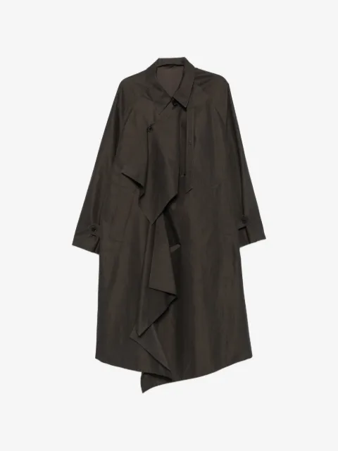 Post Archive Faction asymmetric draped coat