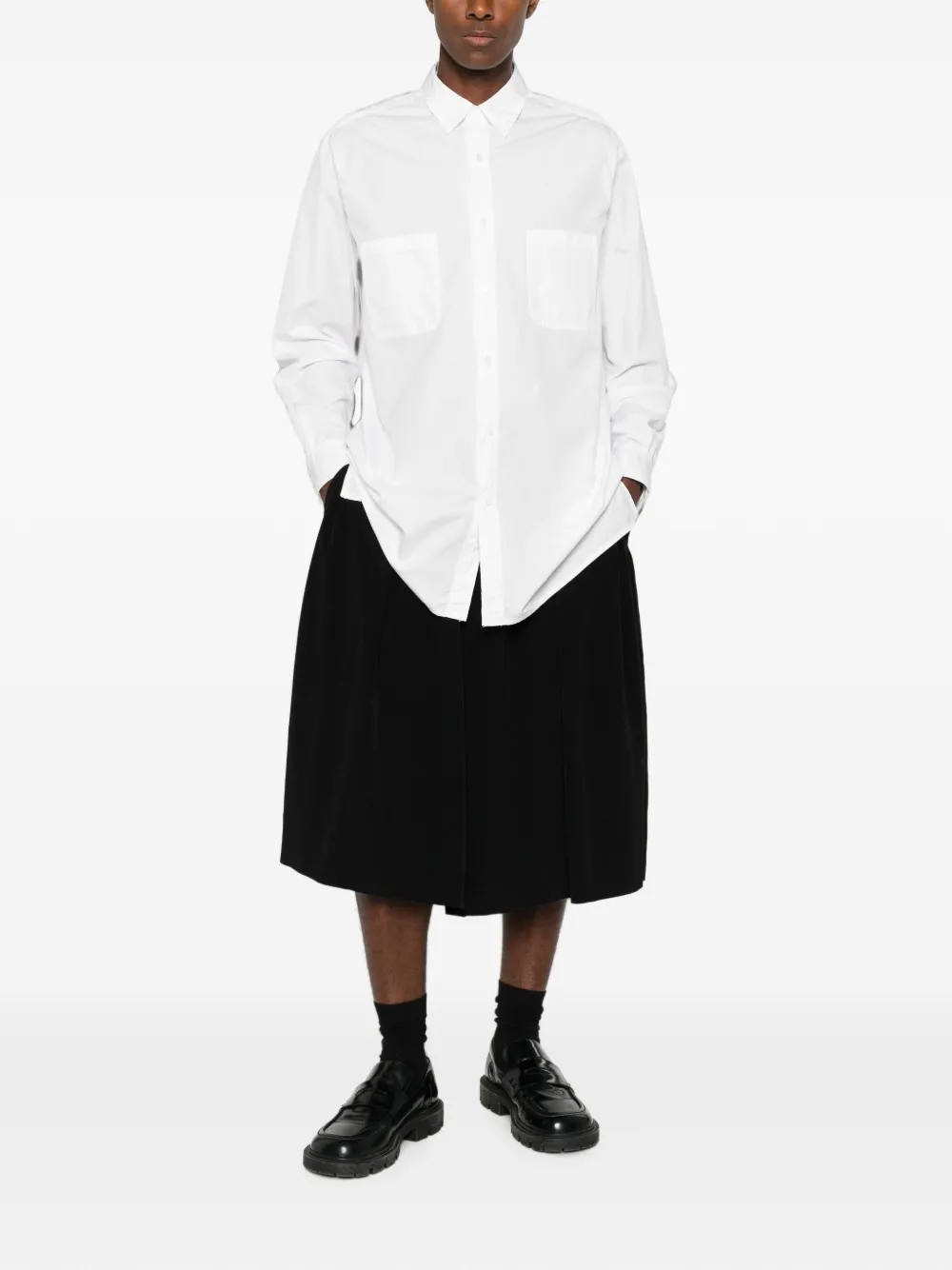 Yohji Yamamoto Overhemd met lange mouwen Wit
