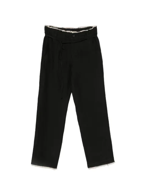 Post Archive Faction raw-edge belted trousers