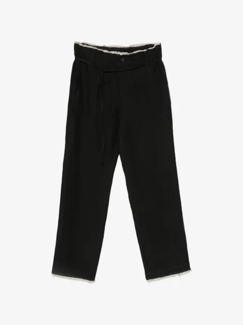Post Archive Faction pantalones con cinturón y bordes sin rematar