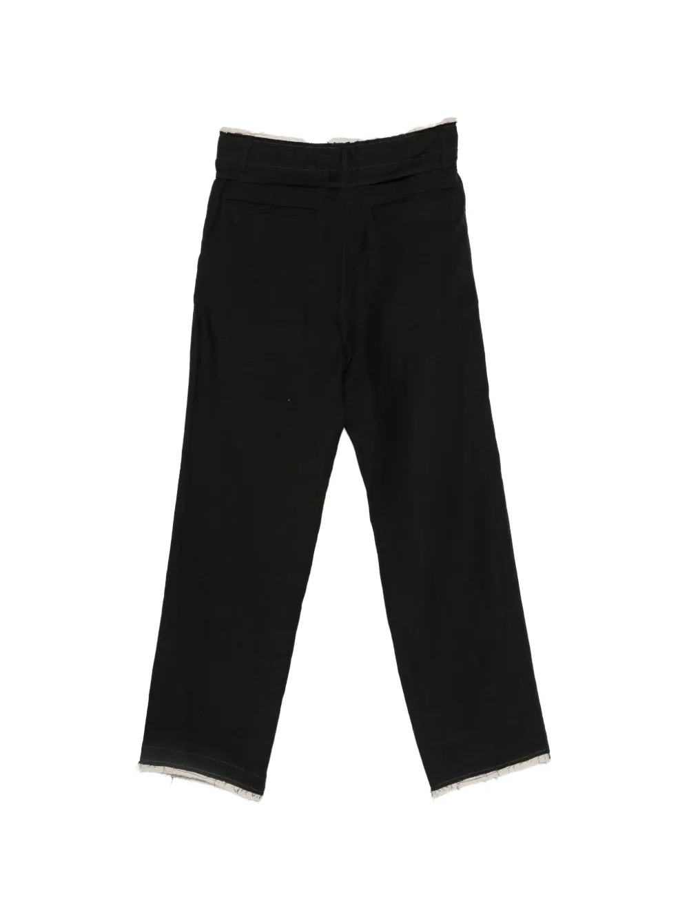 Post Archive Faction Gerafelde broek met ceintuur Zwart