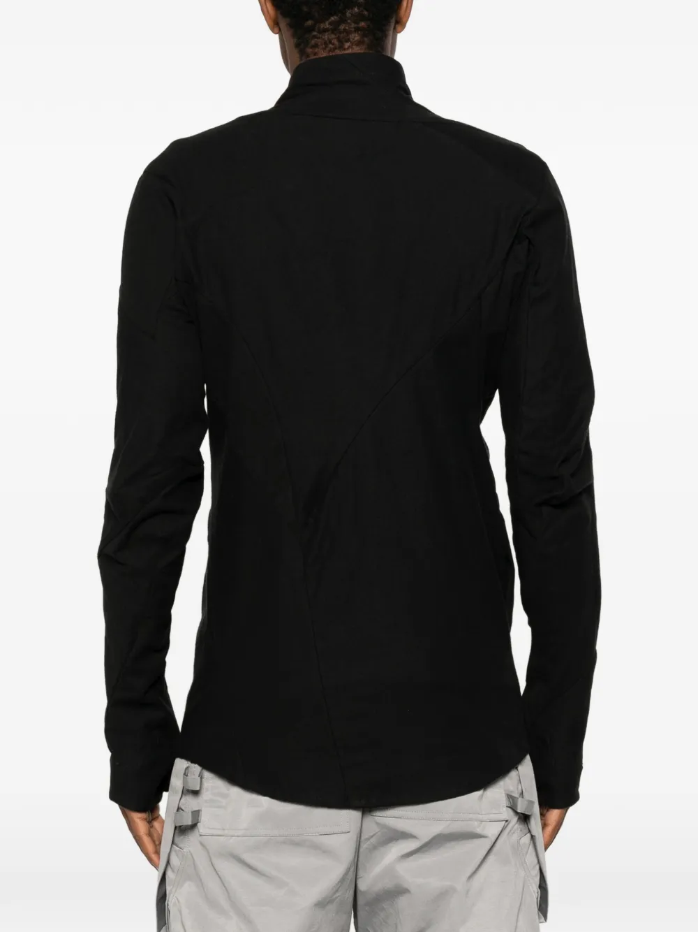 Leon Emanuel Blanck Shirtjack met hoge hals Zwart