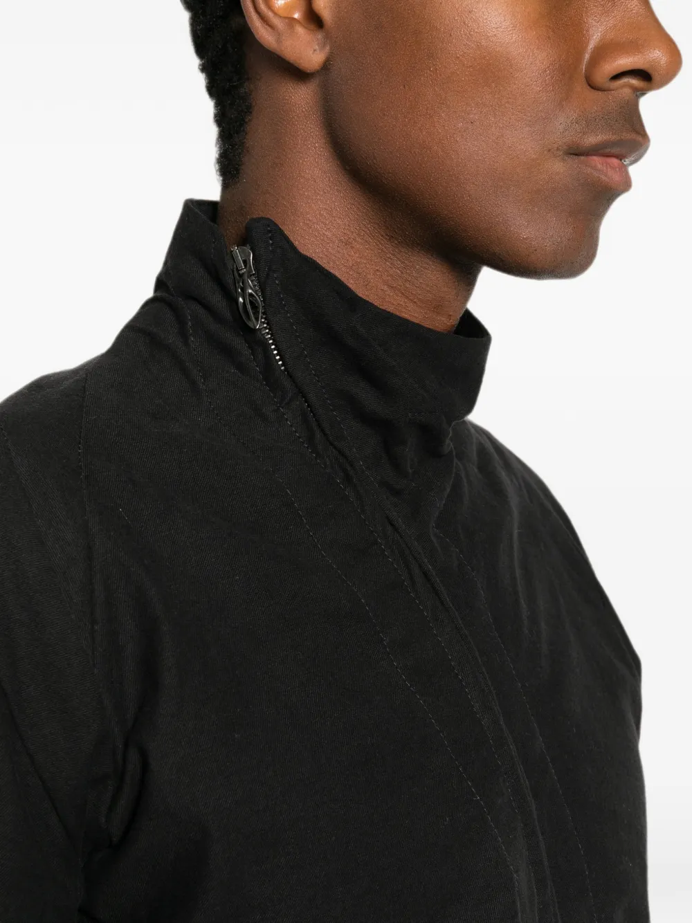 Leon Emanuel Blanck Shirtjack met hoge hals Zwart