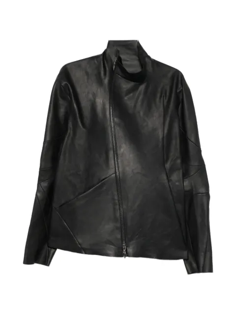 Leon Emanuel Blanck asymmetric-zip leather jacket